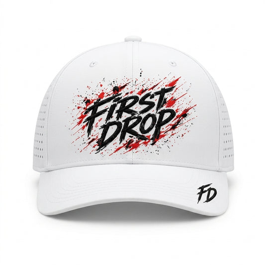 Dry-Fit Performance Hat | White | First Drop Apparel