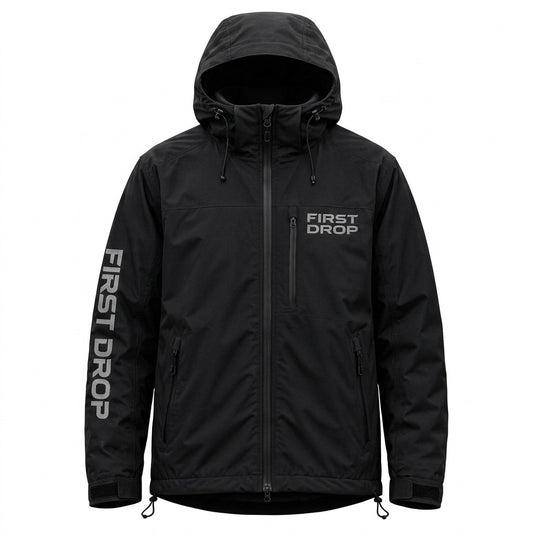 Tuskfish Waterproof Jacket | Stealth Black | First Drop Apparel