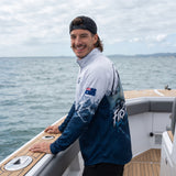 Tuskfish Drop Tail Shirt | Deep Blue | First Drop Apparel