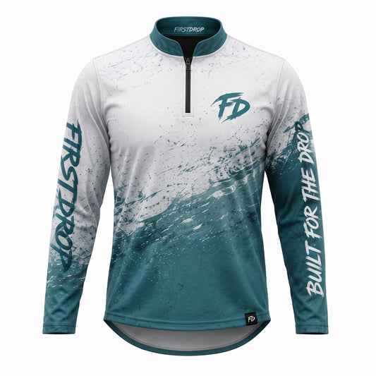Tuskfish Drop Tail Shirt | Ocean Teal | First Drop Apparel