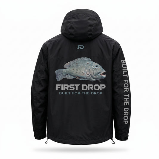 Tuskfish Waterproof Jacket | Stealth Black | First Drop Apparel