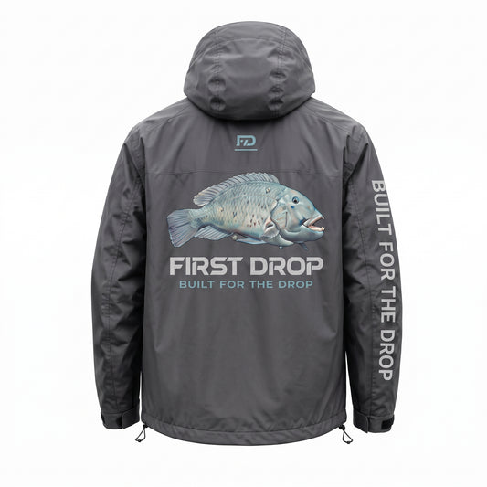 Tuskfish Waterproof Jacket | Steel Grey | First Drop Apparel