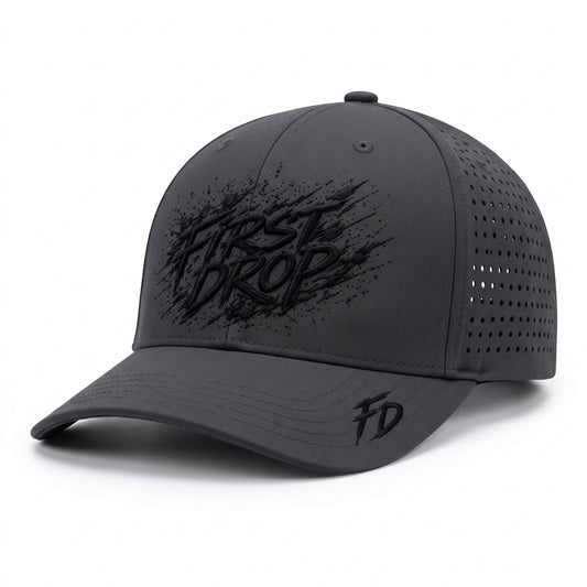 Dry-Fit Performance Hat | Charcoal | First Drop Apparel
