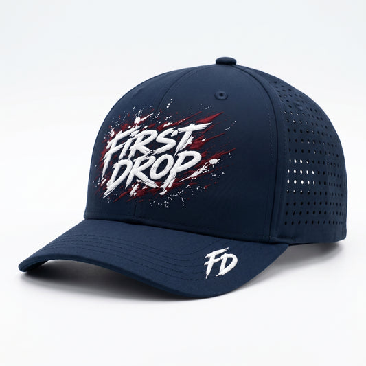 Dry-Fit Performance Hat | Navy | First Drop Apparel